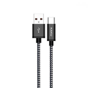 iKaku KSC-107 Прочный плетеный Type-C провод для заряда и передачи данных 1m Black (KSC-107/TYP)
