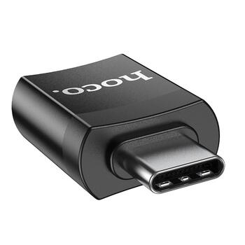 Hoco UA17 Adapteris Type-C uz USB-A Black (UA17/TYPEC-USBA)