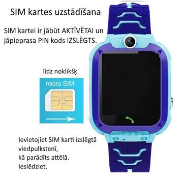 Riff Q12 See Me детские часы со звонком / чатом и камерой с Wi-Fi / Sim GPS отслеживания Blue (RF-Q12-BLUE)