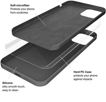 Riff Тонкий & Мягкий силиконовый чехол с мягкой подкладкой для Apple iPhone 13 Pro Max Grey (RF-SC-IPH-13PROMAX-GREY)