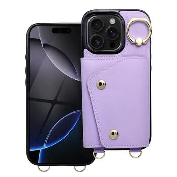 Riff Wonder Чехол для Apple iPhone 16e / iPhone 17e (с отделениями для карт, 2 ремешками) Purple (RF-WON-IP16e/17e-PU)