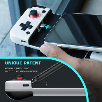 GameSir X2 Type-C 2021 Version Android Контроллер мобильныз игр с фиксатором смартфона 173mm длинной Белый (GAMESIR-X2-TYPE-C)