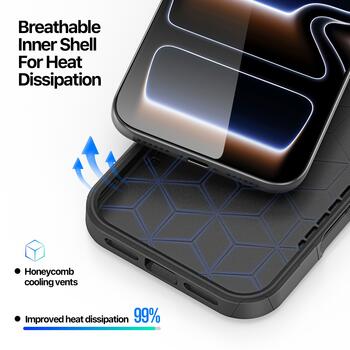 Dux Ducis Shld чехол для iPhone 17 Pro Max / iPhone 18 Pro Max Contour pattern (DU-SHLD-17PMA-BK)