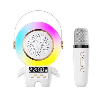 Riff TK66 Portatīvā karaoke sistēma Astronauts ar Wireless mikrofonu White (RF-TK66/1MIC)