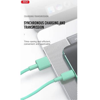 XO NB156 Прочный TPE Универсальный USB-C на Lightning PD Кабель 1m данных и быстрого 2.4A Заряда Белый (NB156)