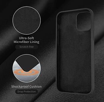 Riff Тонкий & Мягкий силиконовый чехол с мягкой подкладкой для Apple iPhone 14 Black (RF-SC-IPH-14-BK)