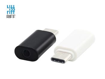 Riff AA-C3.5 Audio Austiņu Ligzdas Adapteris Type-C uz 3.5 mm Balts (RF-AD-TYPEC-3.5MM)