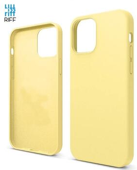 Riff Plāns & Mīksts silikona aizmugures maks ar mīkstu iekšpusi priekš Apple iPhone 12 Mini Yellow (RF-TS-IPH12MI-YE)