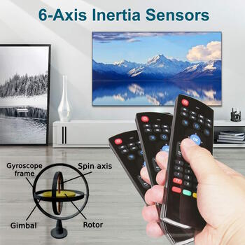 Riff RF-MX3 Air Fly Mouse 2.4G universāla tālvadības pults ar tastatūru (RF-MX3)