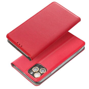 TakeMe Magnēstikas Fiksācijas Sāniski atverams maks bez klipša Xiaomi Redmi Note 10 Pro / Note 10 Pro Max Sarkans (TM-MA-XIA-RENT10PR-RE)