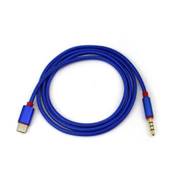 KIN KY-126 Audio vads Aux 3.5mm uz Type-C Blue (KIN-KY-126-BL)