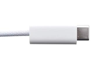 Riff Магнитная Type-C зарядка для Apple серии smart часов 1 - 8 / SE / наушников Airpods Pro 2 с тканевым проводом 1m White (RF-CH-APW-TYC)