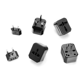 Riff 3in1 Ceļojuma Strāvas ligzdas adapteru komplekts UK 3-pin - Euro 2pin - US (USA) - Āzijas + Uzglabāšanas kaste (RF-AD-MULT)
