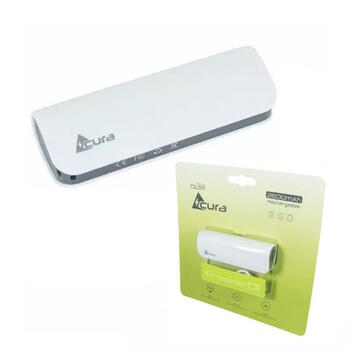 Acura DL511 Зарядное устройство/аккумулятор (павербанк) 5 В 1 А + кабель Micro USB 2600 мАч белый (PS-M-DL511)