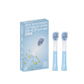Shona oriģinālie x2 uzgaļi priekš Shona Kids Vision Elektriskai zobu birstei Blue (SH074780)