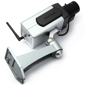 Riff RF-DM1 CCTV IR Ārtelpu kameras mulāža ar kustības sensoru kas virza slīpumu 3x AA battery Silver (RF-DM1)