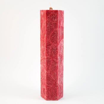 Baltic Candles "Lace Candle" Кристаллический стеариновый цилиндр / время сгорания 38h (50x200mm) Red (39079)