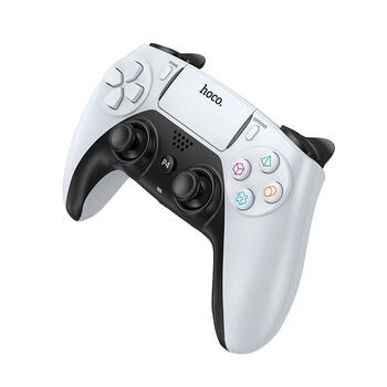Hoco GA1 Bezvadu spēļu kontrolieris priekš PlayStation PS5 PS4 PC White (GA1)
