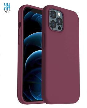 Riff Plāns & Mīksts silikona aizmugures maks ar mīkstu iekšpusi priekš Apple iPhone 11 Burgundy (RF-SC-IPH-11-BUR)
