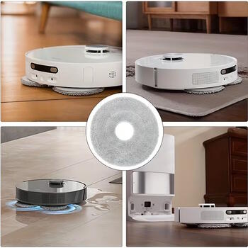 ReFresh Universālās Dreame / Xiaomi mikrošķiedras mazgājami mopa paliktņiši-drāniņas (8 gab.) (REF-VAC-MOP-8)