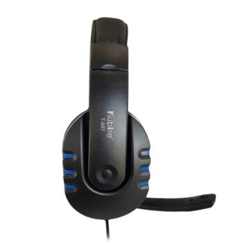Kubite T997 Игровые Наушники 40mm драйверы 1.8m Кабель 1x 3.5mm audio/mic + Пульт Синий (KUB-T997-BL)