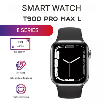 Rif T900 PRO MAX L Series 8 Смарт-часы с ЖК-экраном 1.92 дюйма 45mm поддержка Bluetooth-вызова / спортивных режимов Розовый (PS-M-T900PML-RO)