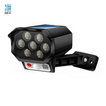 Riff JX-717 Ārtelpu Sienas Stiprināma Sales Batereju lampa ar kustību sensoru & Pulti Melna (RF-JX717)