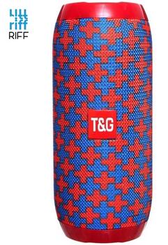 Riff TG117 Universāls bezvadu Bluetooth skaļrunis AUX / Micro SD / USB Sarkans-oranžs-zils (RF-TG117-RE/OR/BL)