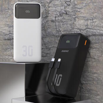 Dudao K15MAX 30000mAh Внешний аккумулятор PD 22,5W со встроенными проводами USB-C + Lightning (K15MAX)