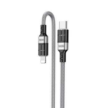 iKaku KSC-696 PD20W провод для быстрой подзарядки и передачи данных Type-C на Lightning 1.2m Grey (KSC-696/LIC/GR)