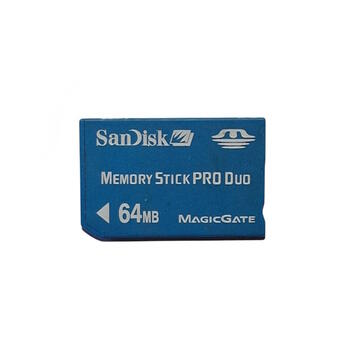 Sandisk Memory Stick Pro Duo Magicgate Карта памяти 64 МБ б/у протестирована отформатирована Bulk (PS-M-SD-MSPD-64)