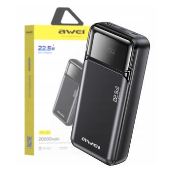 Awei PA-92 22.5W внешний аккумулятор Power Bank 20000mAh Black (PA-92)