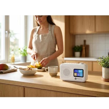PowerLocus DAB+ FM/AM Портативное беспроводное радио / будильник с Bluetooth (PL755113)