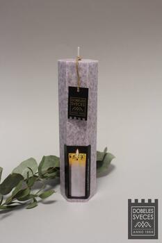 Baltic Candles "Lace Candle" Кристаллический стеариновый цилиндр / время сгорания 23h (50x150mm) Lillac (39026)