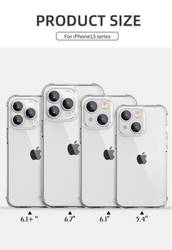 Riff 0.5 mm Защитный Чехол Телефона Anti Shock для IPhone 13 PRO Прозрачный (RF-AS-IPH-13PRO-TR)