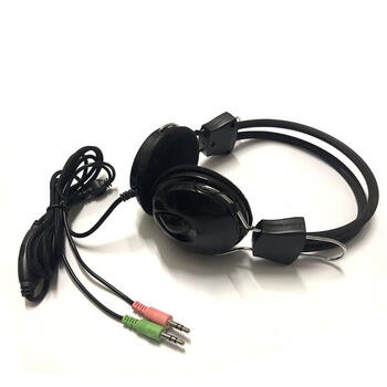 Kubite T-808 Компьютерные Наушники 30mm драйверы 1.8m Кабель 2x 3.5mm audio/mic Черный (KUB-T-808)