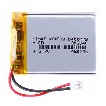 Riff 303040 Universal Battery with Protective Board and PH2.0 Connector 3mm x 30mm x 40mm 450mAh 3.7V 1.665Wh Li-Polymer for MP4 MP5 LED Lights Electronic Products DVRs Navigators etc. (PS-M-303040)