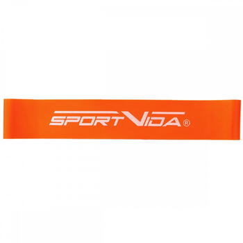 SportVida Резина сопротевления для Фитнеса и GYM 600 * 50 * 1MM (10-15kg) Оранжевый (SV-HK0202)
