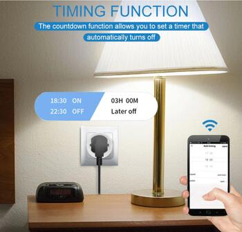 Riff RF-16A Умная розетка 16А с WiFi и кнопкой включения/выключения White (RF-16A)