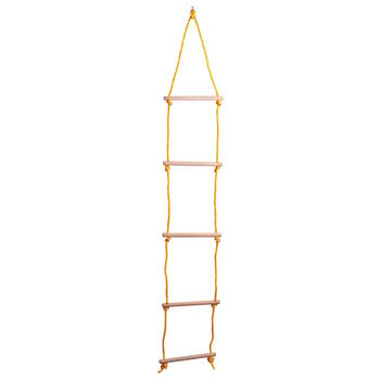 Woody 90124 Деревянная веревочная лестница (190cм) детям от 3+ лет (макс. 50кг) (WD90124)