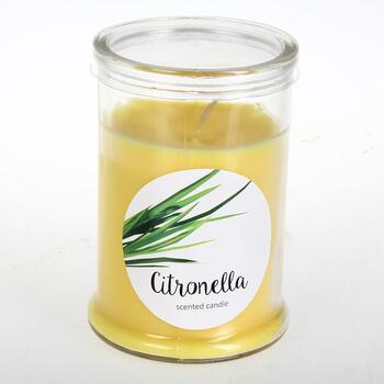 Baltic Candles Ароматизированная свеча в стеклянном стакане с запахом citronella / время сгорания 50h Yellow (39053)
