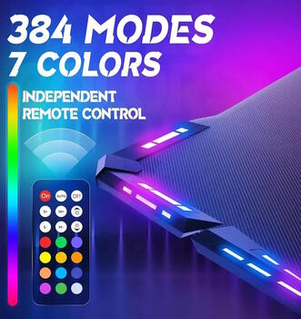 DOWINX RGB Игровой стол для компьютера (120x60X75cm) + Пульт (LS-GD-LED55BK)