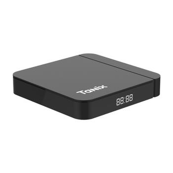 Tanix W2 S905W2 64-bit Quad Core ARM Cortex A53 Konsole 4K Ultra HD Android TV kaste ar tālvadības pulti Android 11 Smart TV 2Gb + 16GB Melns (TANIX-W2-A-2GB-16GB)
