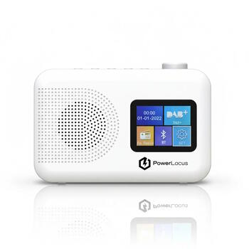 PowerLocus DAB+ FM/AM Портативное беспроводное радио / будильник с Bluetooth (PL755113)