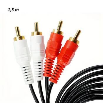 Riff RF983 2x RCA на 2x RCA Аудио провод 1.5 m с позолоченными разъемами (RF983)