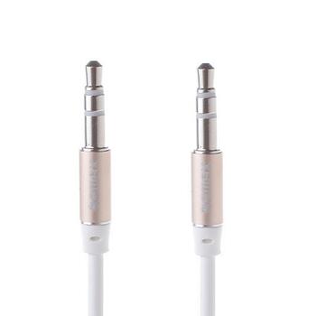 Remax L100 Universāls AUX 3.5mm spraudnis uz 3.5mm Audio Kabelis 1m White (L100/WH)