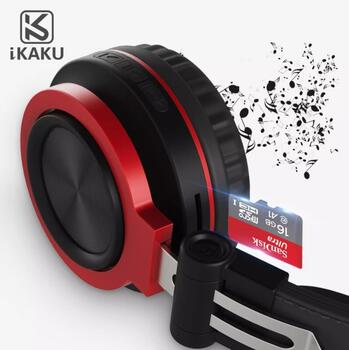 iKAKU SHENGLANG Беспроводная гарнитура с Bluetooth 4.2 и микрофоном Черный (SHENGLANG-BK)