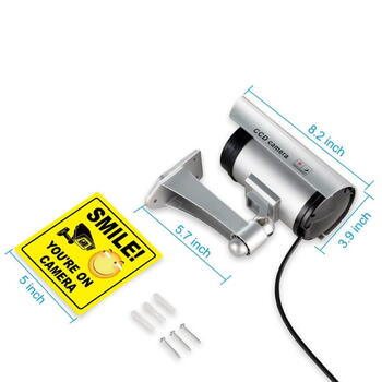 Riff RF-IR1 CCTV IR Муляж уличной домашней камеры безопасности с мигающей сигнальной лампой 2x AA батарейки Белый (RF-IR1)