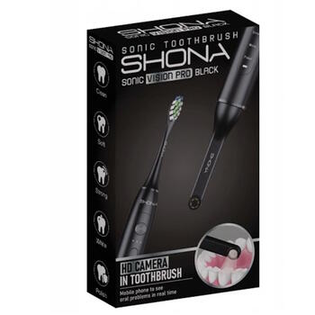 Shona Vision IPX7 Elektriskā Ultraskaņas zobu birste ar 15 tīrīšanas funkcijām / x2 uzgaļi / Wi-Fi kamera / uzglabāšanas futlārs (SH074766)
