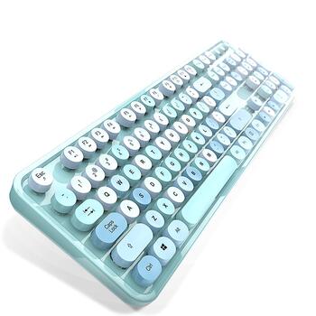 MOFII Sweet Беспроводная Клавиатура и Оптическая Мышь 2,4G USB Синий - Многоцветные Кнопки (MO-SWEET-BLUE)